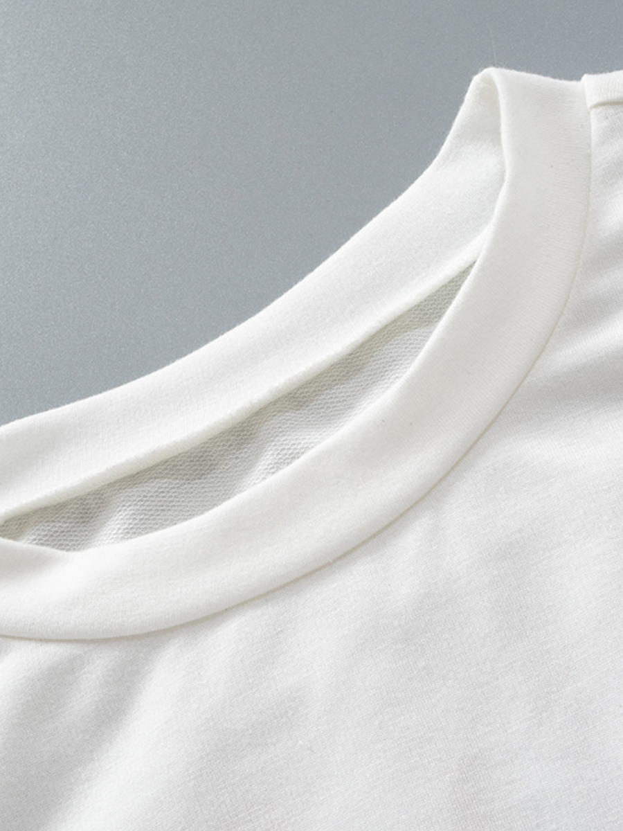 RYNLEES Dropped Shoulder Letter Print T-shirt