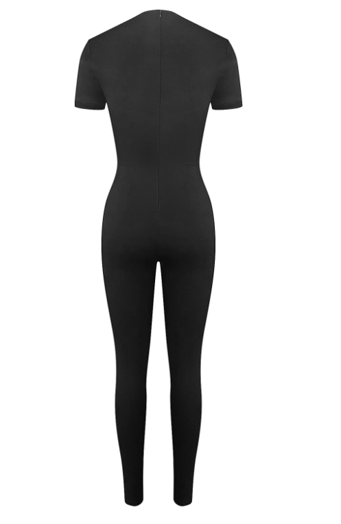 RYNLEES  Solid Color Jumpsuit
